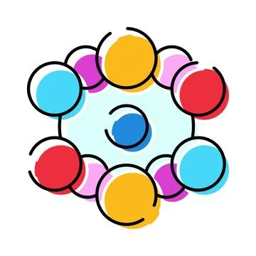 Abstract molecule structure representing science and connection イラスト素材