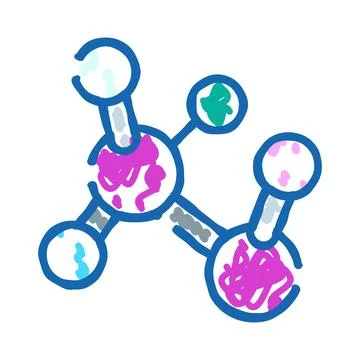 Abstract molecule structure scientific research concept Stock Illustration