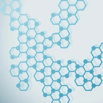 Abstract molecules and atoms design for background. Vector Illustration Stock Illustration