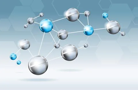 Abstract molecules background Stock Illustration