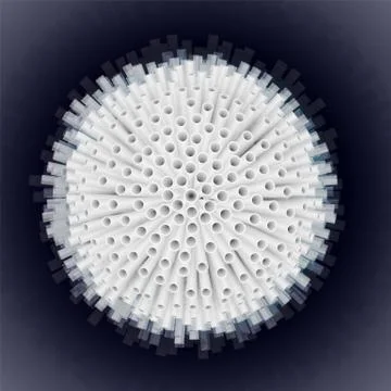 Abstract molecules design. Abstract vector background. Virus, bacteria Stock Illustration