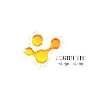 Abstract molecules design. Vector illustration. Atoms. Medical logo, icon, sign Stock Illustration