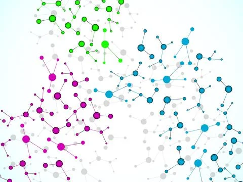 Abstract molecules DNA. Science background. Vector illustration Stock Illustration