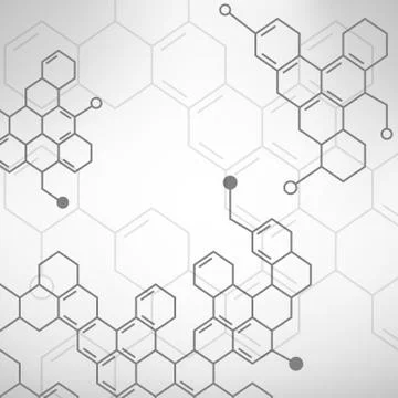 Abstract molecules medical background (Vector). Ilustração Stock