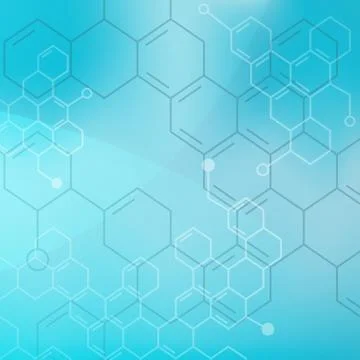 Abstract molecules medical background (Vector). Ilustração Stock