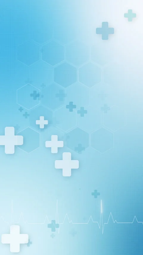 Abstract molecules medical blue background with grid and float cross shape. Stock Footage 286326267