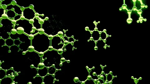 Abstract Molecules Science Background Vídeos de archivo 253108813
