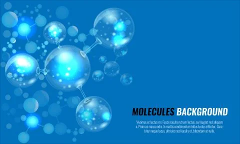 Abstract molecules structure design for your background. Vector illustration Illustrazione stock