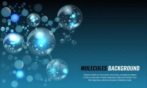Abstract molecules structure design for your background. Vector illustration Stock Illustration