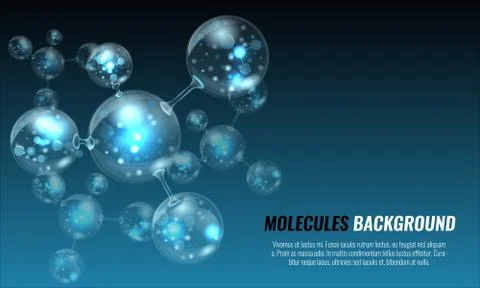 Abstract molecules structure design for your background. Vector illustration Stock Illustration