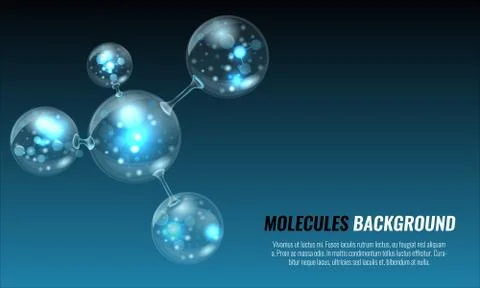 Abstract molecules structure design for your background. Vector illustration Stock Illustration
