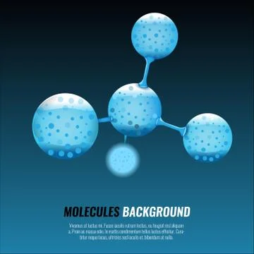 Abstract molecules structure design for your background. Vector illustration Illustrazione stock