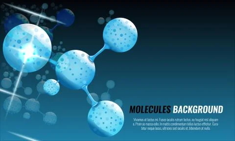 Abstract molecules structure design for your background. Vector illustration Stock Illustration