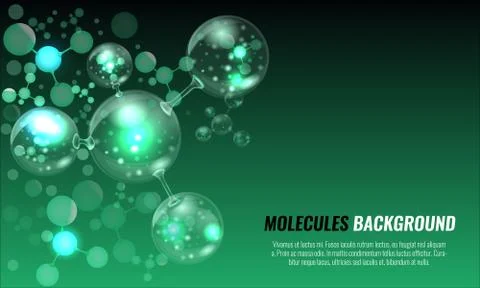 Abstract molecules structure design for your background. Vector illustration Stock Illustration