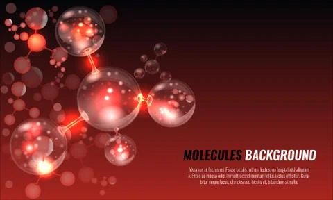 Abstract molecules structure design for your background. Vector illustration Illustrazione stock