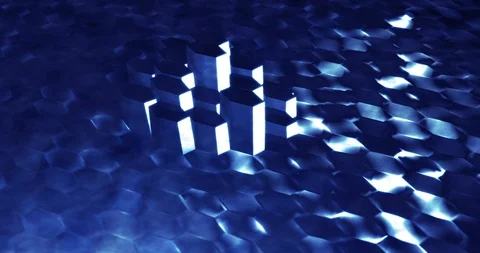 Abstract Molten Blue Stock Footage 107516392