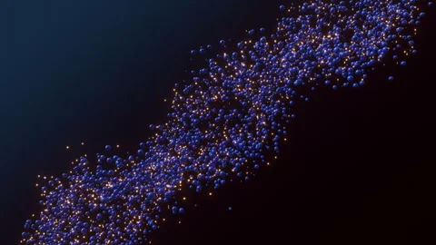 Abstract Moment DNA Particles Stock Footage 309864588