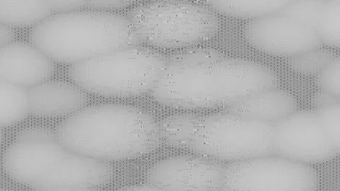 Abstract Monochromatic Fluid Blobs in geometric brick wall pattern loop Stock Footage 334234933