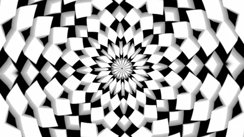 Abstract monochromatic geometric 3d tunnel motion background Stock Footage 337324318