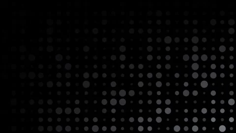 Abstract Monochromatic Halftone Dot Grid Pulsing, Dark Digital Pattern Stock Footage 346616983