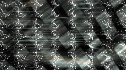 Abstract Monochromatic Pattern with Metallic Shine Geometrical Alignment Stock Footage 307428486
