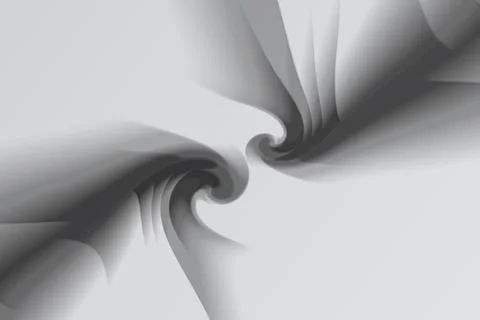 Abstract Monochromatic Wave Background - Black and White Swirl Art Stock Illustration