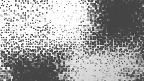 Abstract monochrome animation seamless loop with stylized squares Stock Footage 339623154
