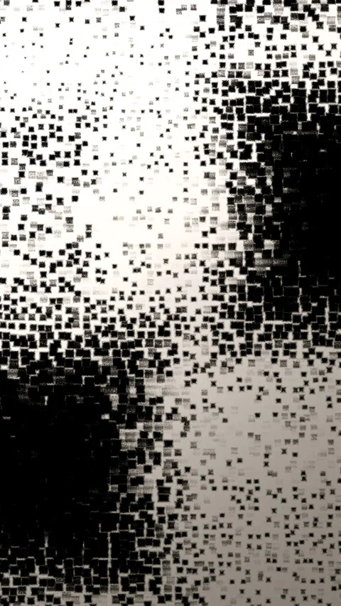 Abstract monochrome animation seamless loop with stylized squares 2k vertical Stock Footage 339630667