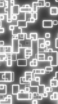 Abstract monochrome background with glowing white rectangles, geometric sha.. イラスト素材