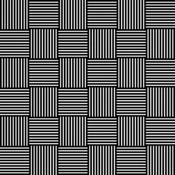Abstract monochrome background with lined squares. Repeatable pattern Illustrazione stock