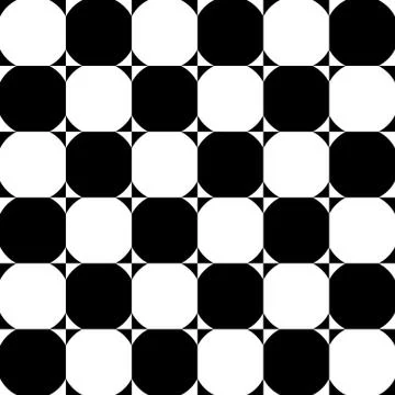 Abstract monochrome background, pattern with circles and squares. Seamlessly  Illustrazione stock