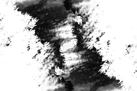 Abstract monochrome background. Pattern of cracks, chips, scratches, stains, Stock Illustration