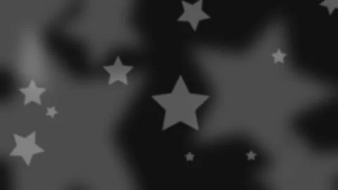 Abstract Monochrome Background with Scattered Star Shapes on Dark Moody Black Vidéo 339316327