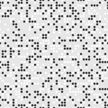 Abstract monochrome balls seamless pattern background. Vector digital design Stock Illustration