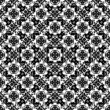 Abstract monochrome Beautiful seamless pattern on a white background Stock Illustration