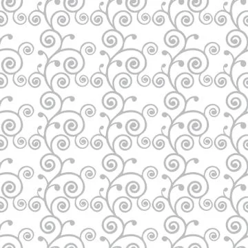 Abstract monochrome curve seamless pattern Stock Illustration