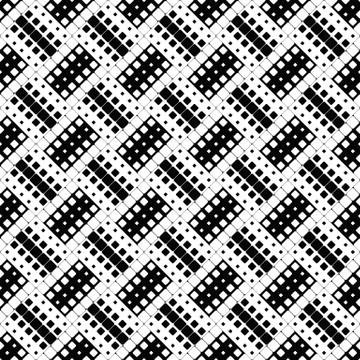 Abstract monochrome diagonal rounded square pattern background Stockillustratie