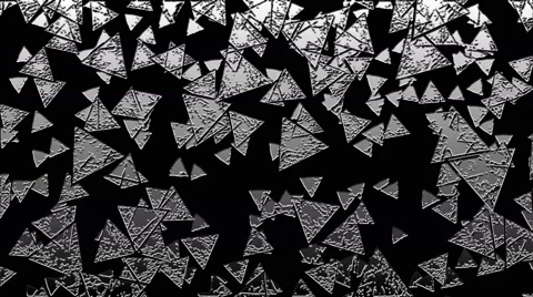 Abstract Monochrome Falling Triangles Animation - Loop Stockbeeldmateriaal 67656652