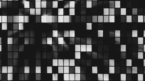 Abstract monochrome flashing light grid seamless background Stock-Footage 332708094