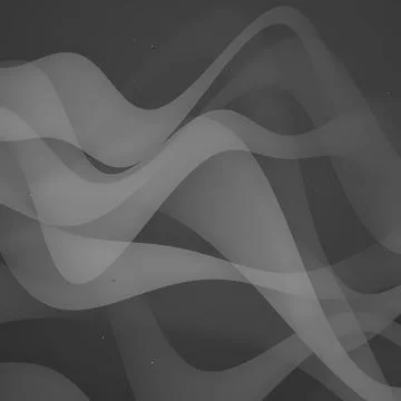 Abstract Monochrome Flowing Wave Background with Soft Gray Gradients and 스톡 일러스트