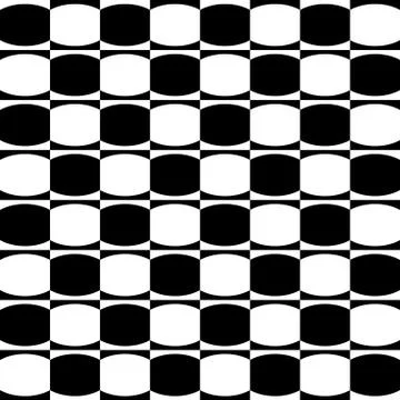 Abstract monochrome geometric pattern with mosaic of oval shapes. Black and w Stockillustratie