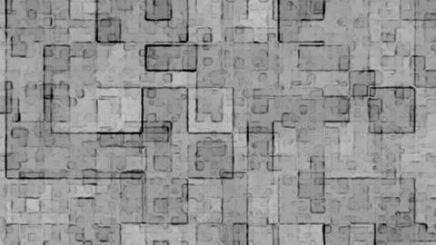 Abstract Monochrome Geometric Pattern With Overlapping Rectangles Design Stock Illustration