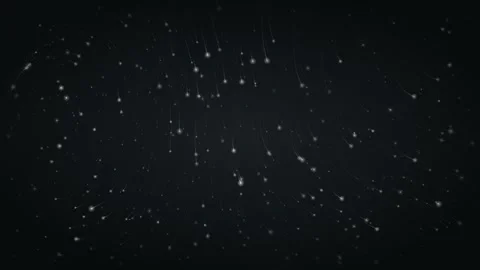 Abstract Monochrome Glowing Particles Falling on Dark Background Loop Stock Footage 343736115