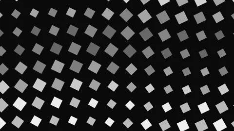 Abstract monochrome grid motion featuring dynamic rhythmic square patterns Stock Footage 345315538