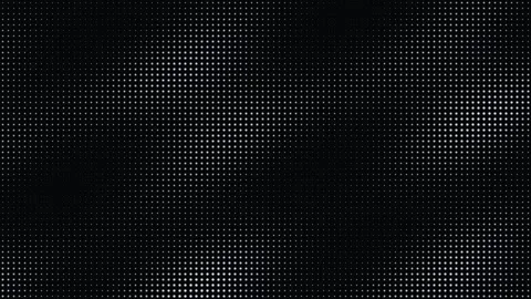 Abstract monochrome halftone dot pattern shifting on a black backgroun Stock Footage 335875429