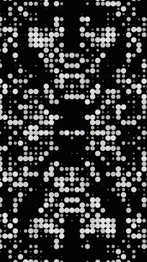 Abstract Monochrome Halftone Dots Pattern Shifting Smoothly 库存影片 341302592