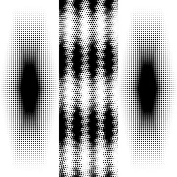 Abstract Monochrome Halftone Pattern Design with Geometric Square Dot Columns Stockillustratie