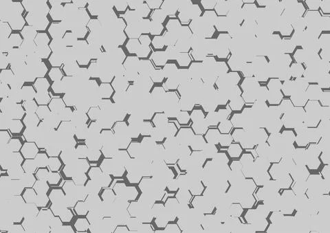 Abstract monochrome hexagonal pattern background イラスト素材