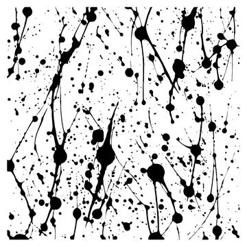 Abstract Monochrome Ink Blotch Vector Illustration for Conceptual Designs Stock Illustration