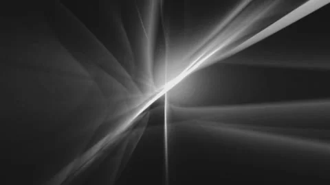 Abstract monochrome light rays moving in a dark void Stock Footage 332708182